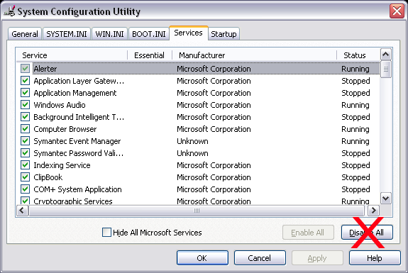 Msconfig в windows xp где находится